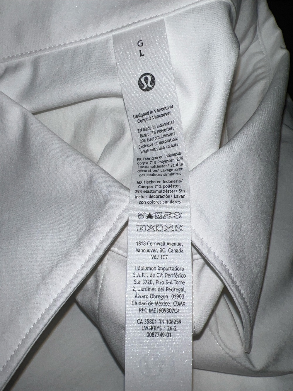 Lululemon White Woven Relaxed Fit Button Up Shirt Large - Picture 8 of 8
